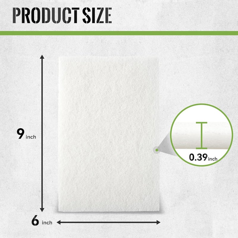 SANDPROX 6” x 9” White Light Duty General Purpose Scuff Pads, 1200 Grit, 10 PCS Abrasive Pads for Final Scuffing,Surface Adhesion Preparation,Cleaning,White Scotch Abrasive Brite Pad - Image 2